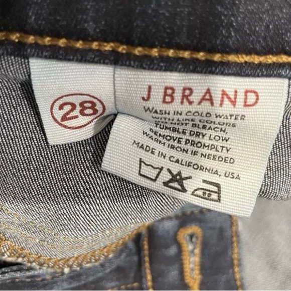 JBrand Women’s Jeans Size 28 Dark Denim Skinny Zipper Front Button Closure - Picture 3 of 5